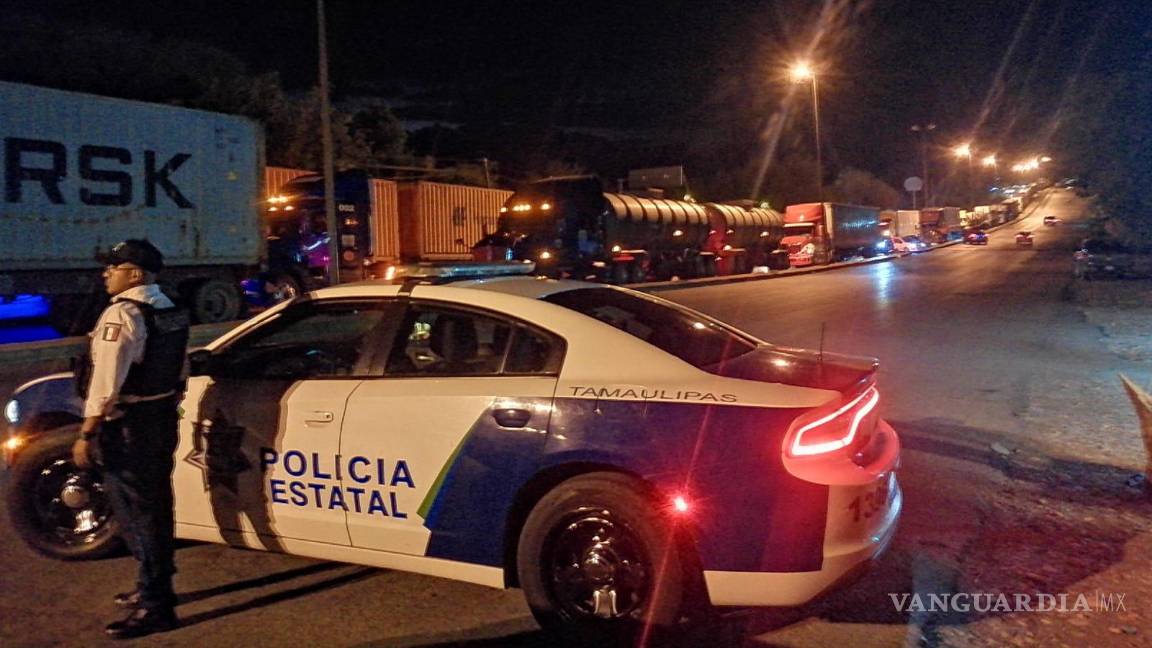 $!Miembros de la Policía Estatal de Tamaulipas atendiendo al reporte de la situación.