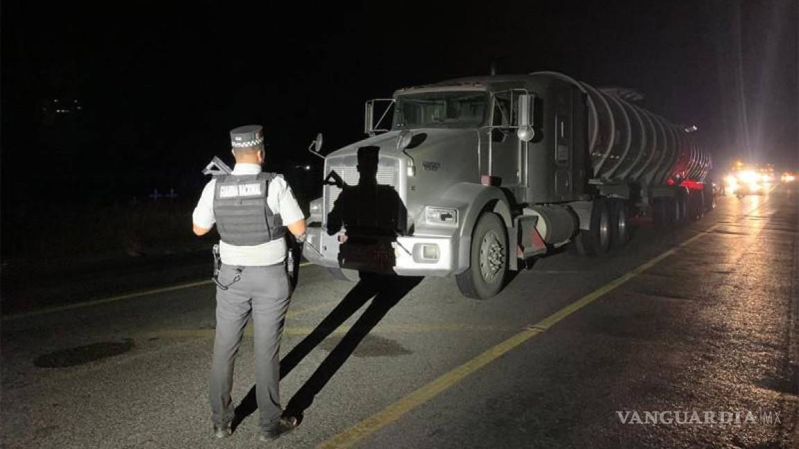 Guardia Nacional asegura huachicol durante una infracción en Tamaulipas