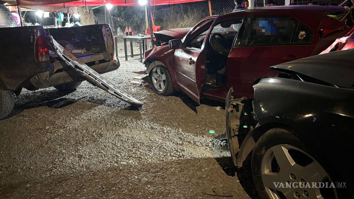 Estrella adulto mayor dos autos contra puesto y deja seis lesionados, en Saltillo; conducía ebrio