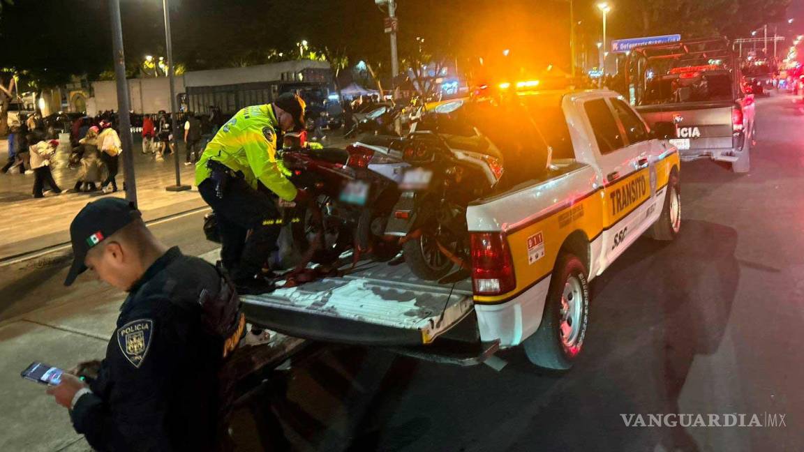 SSC asegura 338 motocicletas durante ‘rodadas del terror’ por Día de Muertos en la CDMX