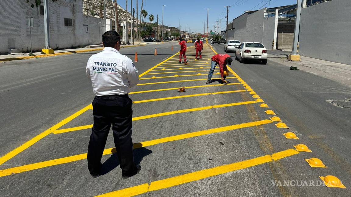 Para fortalecer la seguridad vial en Torreón, aumentan señalamientos en el Sistema Vial Alianza