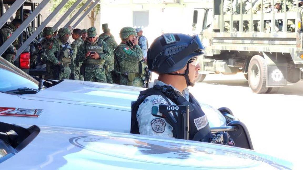$!Más de 300 militares y elementos de la Guardia Nacional llegaron este jueves a Torreón a efecto de reforzar las operaciones del denominado Mando Especial Laguna.
