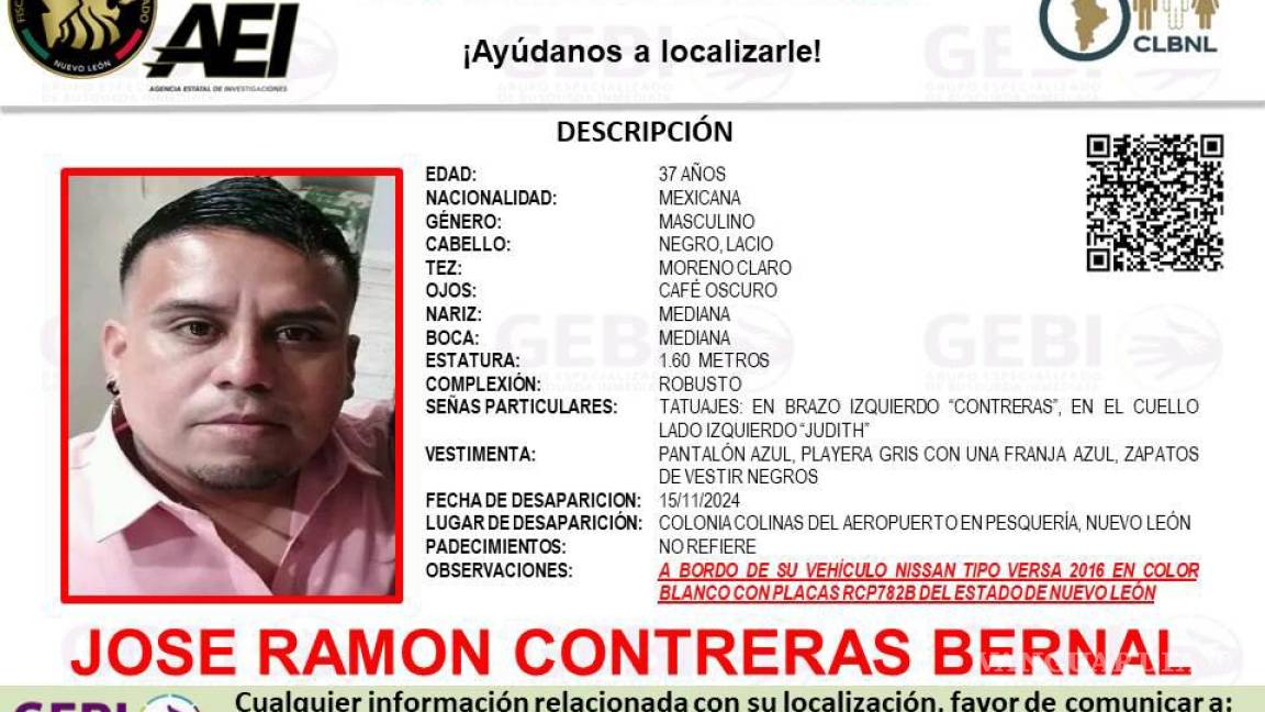 Conductor de Didi desaparece tras salir de su casa a trabajar, en Nuevo León