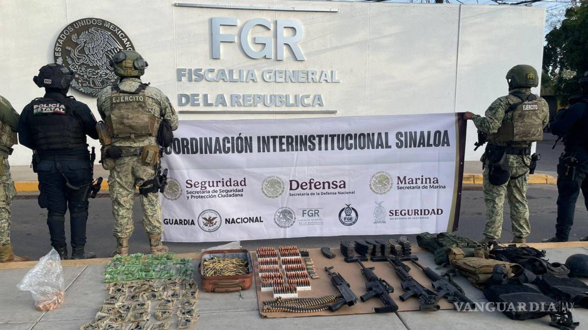 Reportan nuevo enfrentamiento en Sinaloa; fuerzas federales aseguran arsenal