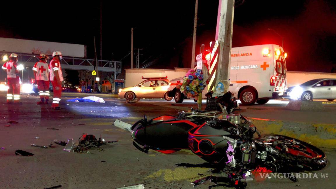 Trágica noche para motociclista; pierde la vida en accidente al sur de Saltillo