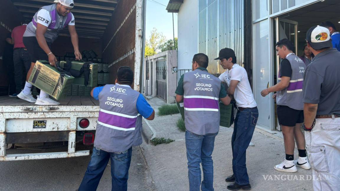 Llega material electoral a Acuña, ya lo resguardan elementos de la Policía Estatal de Coahuila