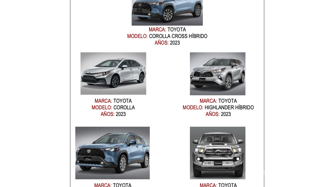 $!Profeco advierte de fallas en varios modelos de Toyota, Volkswagen y Seat