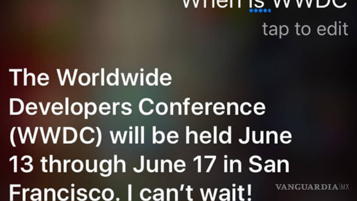 Siri reveló a los curiosos la fecha de la próxima WWDC