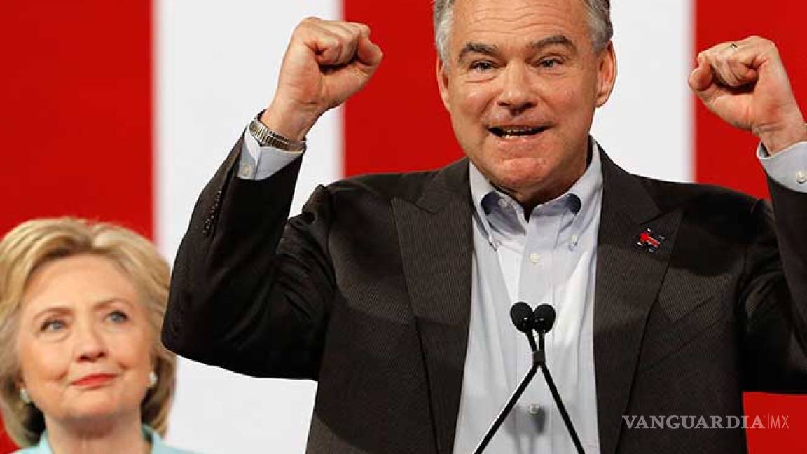 Nominan formalmente a Kaine como candidato demócrata a la Vicepresidencia de EU