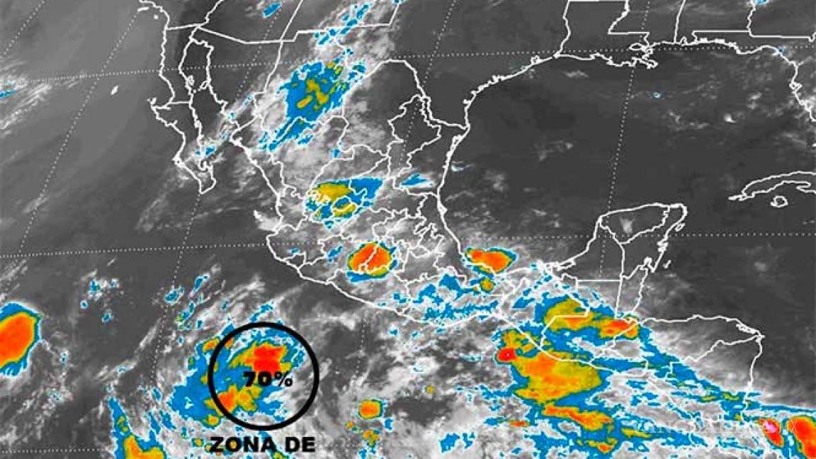 Baja presión podriá evolucionar a ciclón al sur de Colima y Michoacán