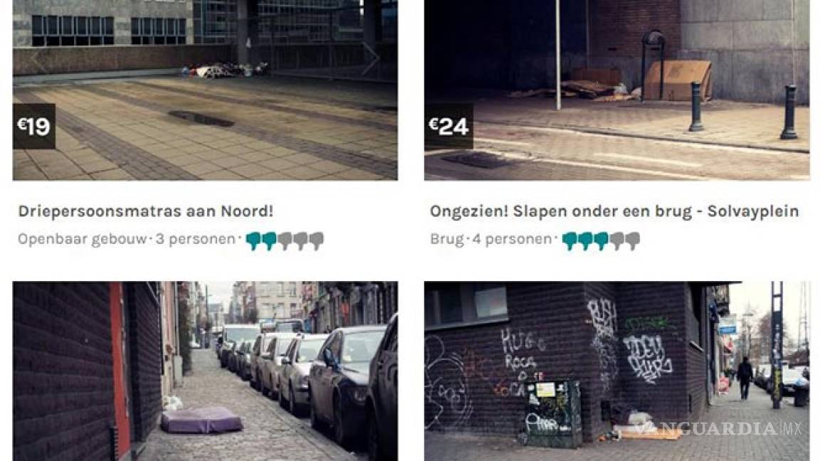 $!Dormir entre cartones o bajo un puente en Bruselas, una opción de la web alternativa a AirBnB