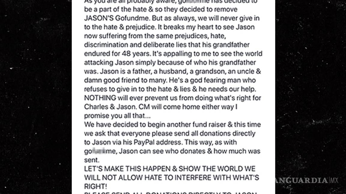 $!Nosotros pagaremos tus gastos funerarios ¡sobre nuestro cadáver! GoFundMe a Manson
