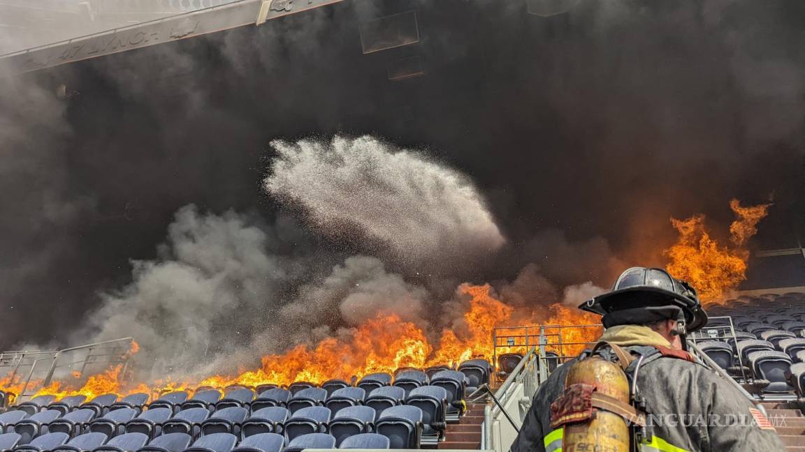 Se incendia el estadio de los Broncos de Denver