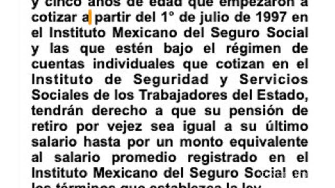 $!¿AMLO da marcha atrás en 100% del salario para pensiones?, plantea tope de 16 mil pesos