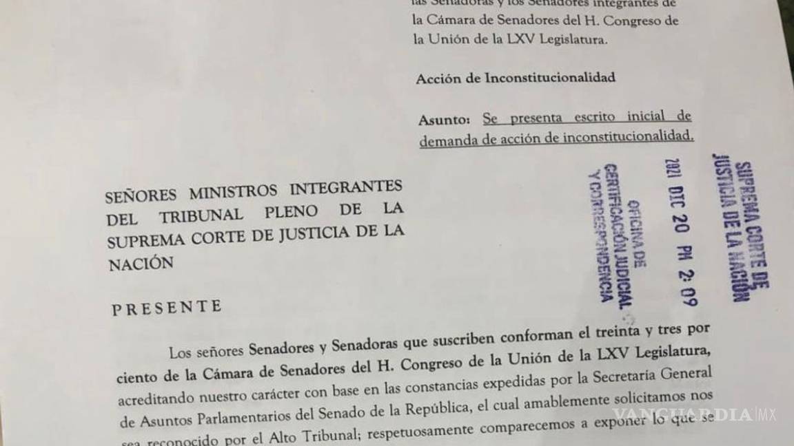 $!Impugnan de oposición ante la SCJN por “decretazo” de López Obrador