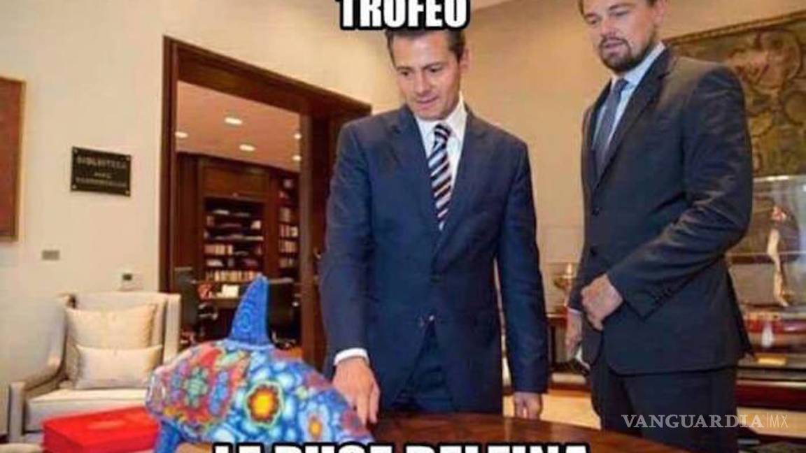 $!Reunión de Peña y Di Caprio desatan memes