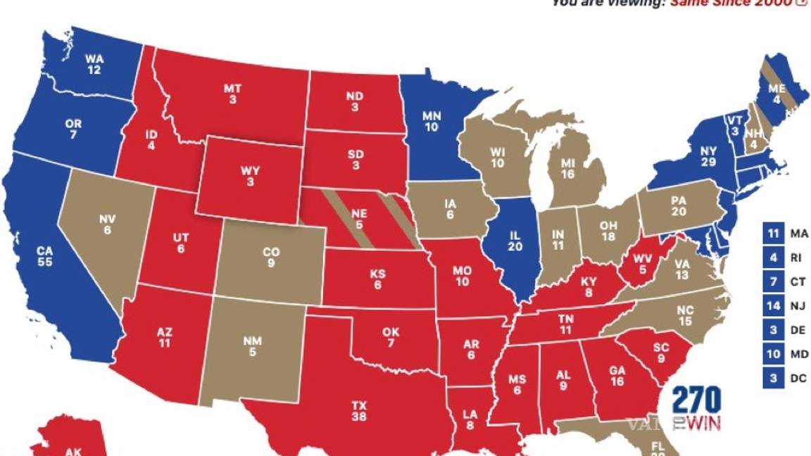 $!Joe Biden y Donald Trump pelean por estos estados para ganar las elecciones 2020 ¿dónde está su ventaja?