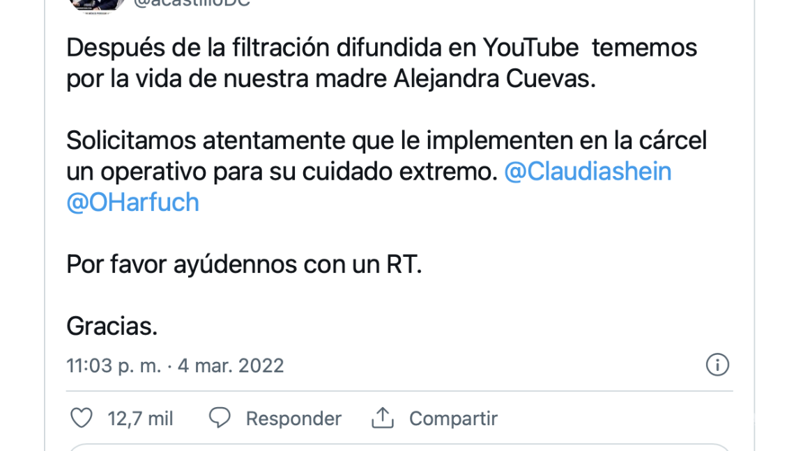 $!Temen por la vida de Alejandra Cuevas, tras filtraciones de Gertz Manero