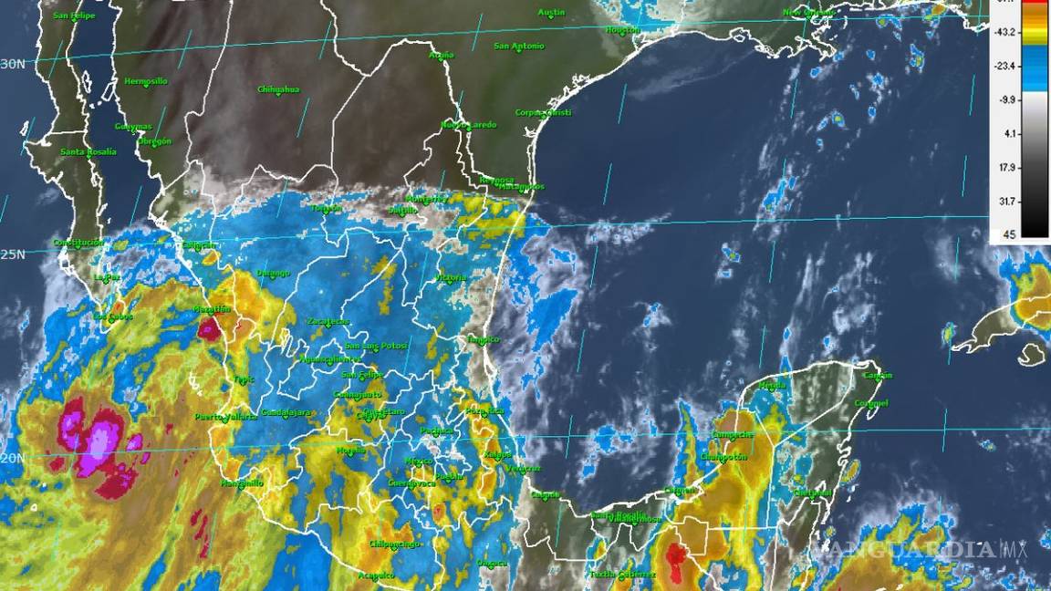 Amenaza tormenta tropical 'Lidia' península de Baja California