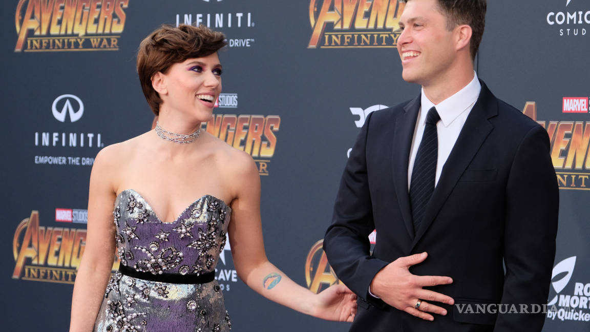 Scarlett Johansson presentó a su nuevo novio en premiere de Avengers: Infinity War