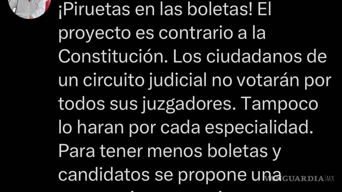 $!Serán ‘patito’, las elecciones de jueces y ministros, dice Rubén Moreira, diputado federal por Coahuila