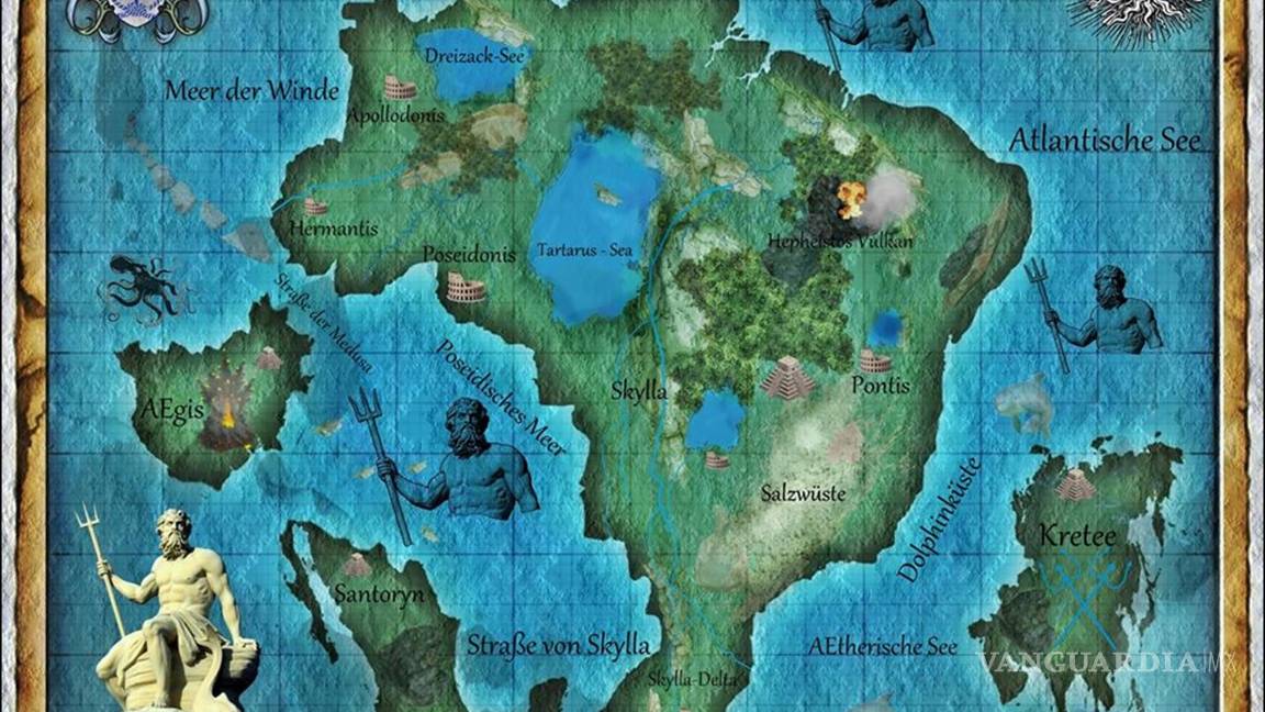 $!Cartografia imaginaria del desaparecido continente atlante.