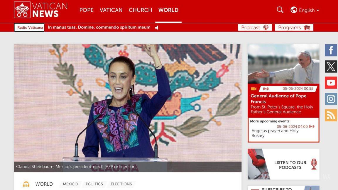 $!Primera Presidenta de México y científica: Así describen periódicos del mundo a Claudia Sheinbaum tras ganar elecciones de 2024