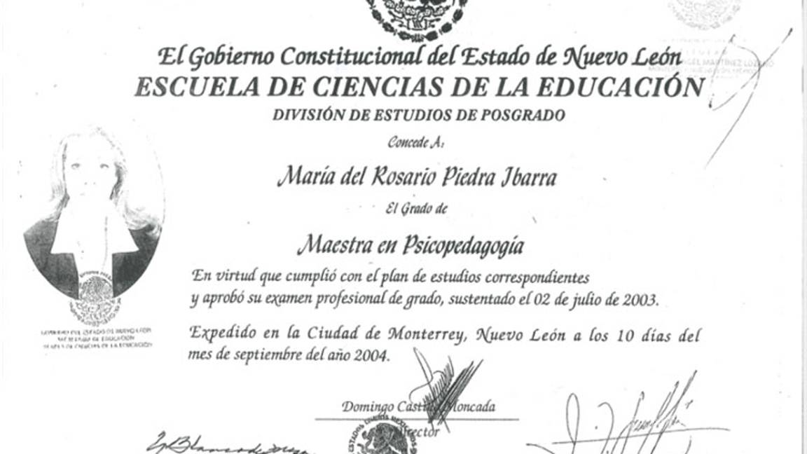 $!La presidenta de la CNDH presume maestría, pero no tiene cédula
