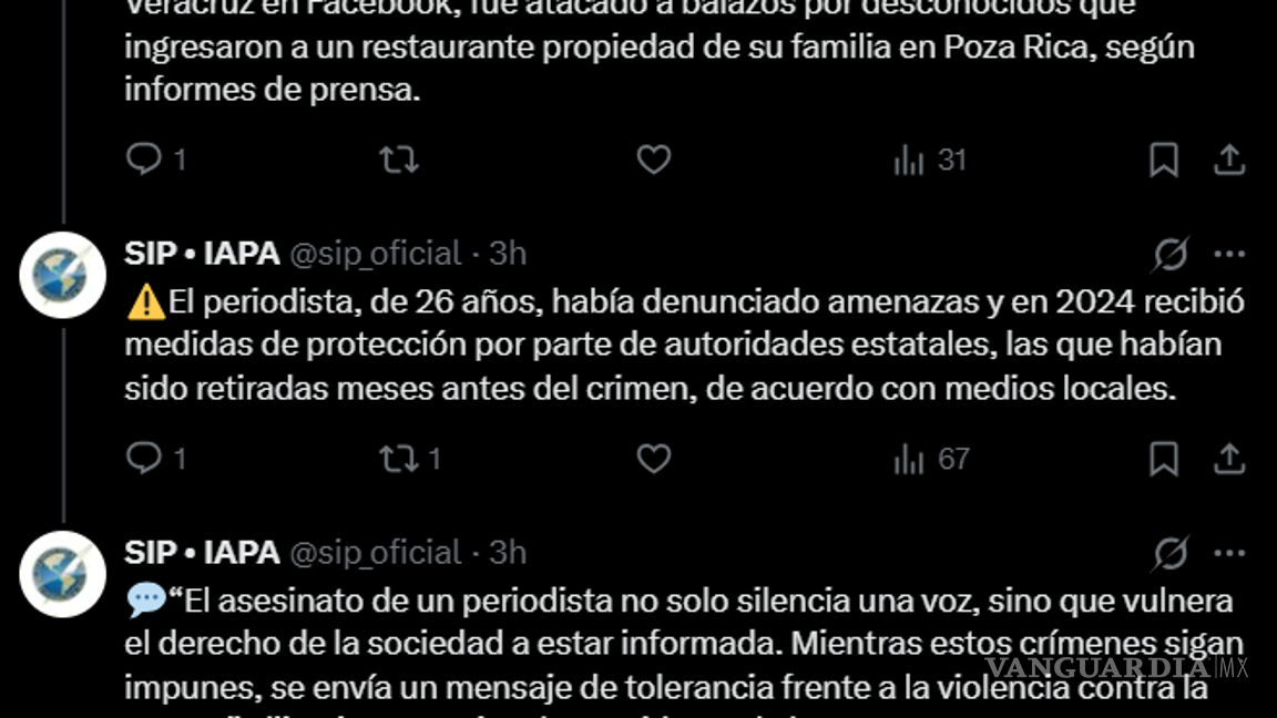 $!SIP condena asesinato del periodista Carlos Castro; pide ‘romper el ciclo de impunidad’