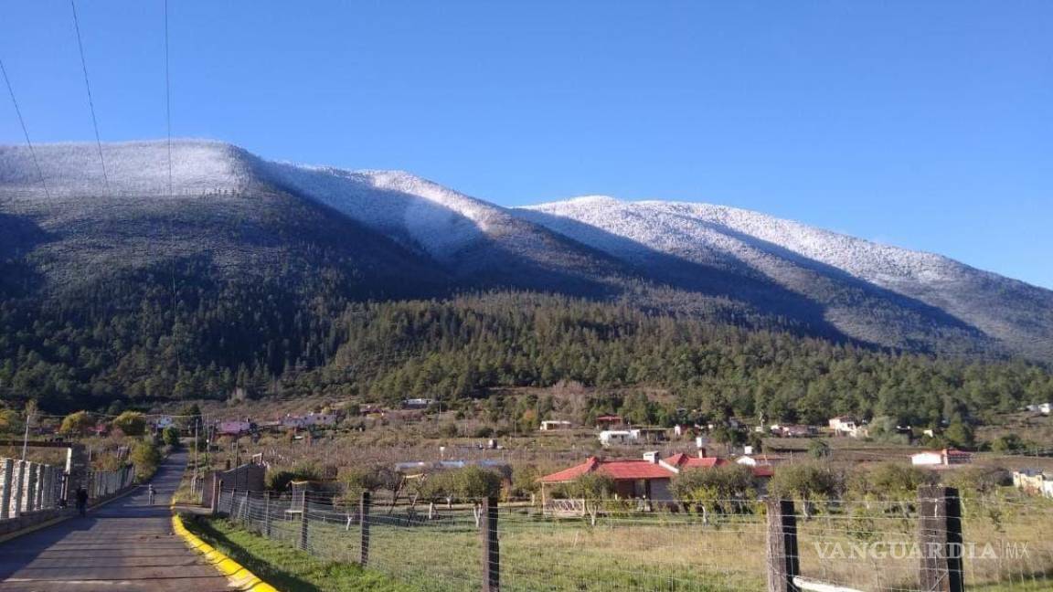 Aguanieve transforma la Sierra de Arteaga en un paisaje invernal