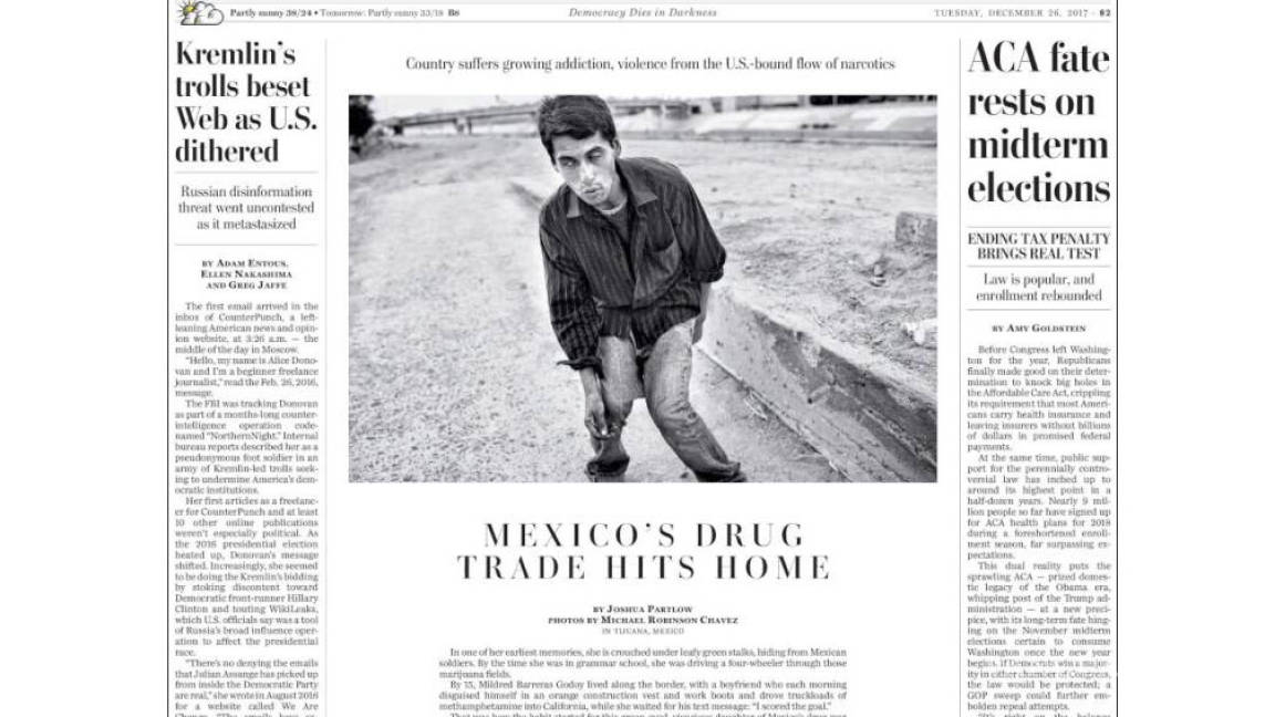 Pese al combate al narcotráfico, crece el consumo de drogas en México, señala The Washington Post