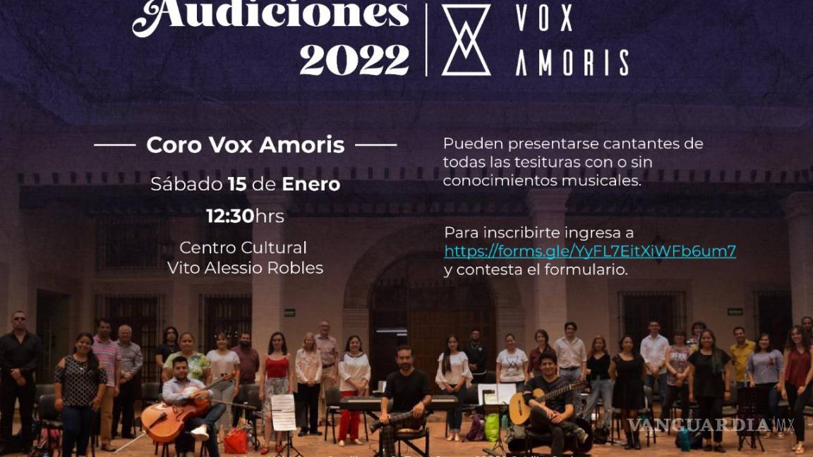 Coro Vox Amoris busca nuevas voces locales: Convocan a audiciones