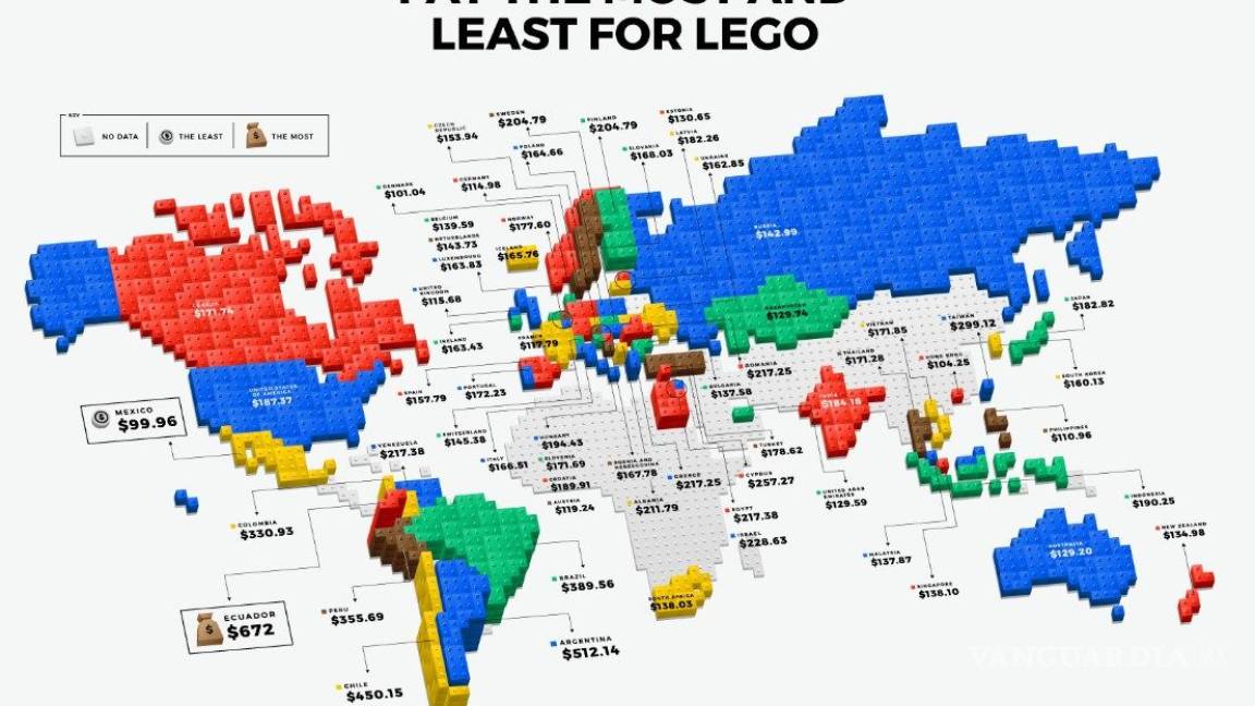 México es donde menos cuesta comprar LEGO en el mundo
