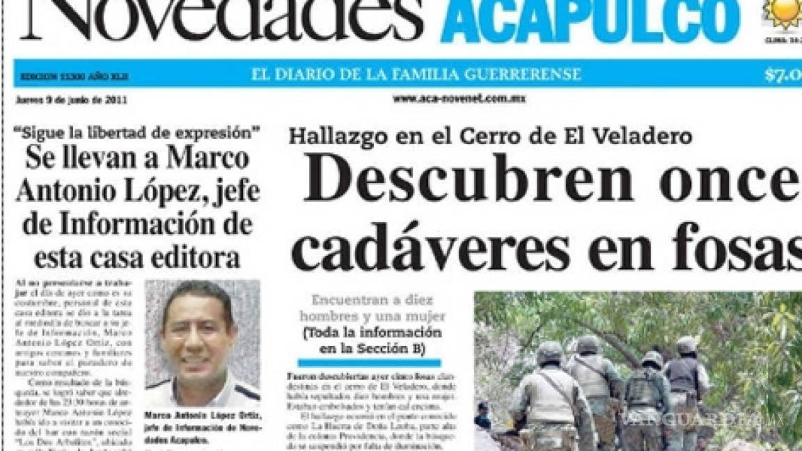 Reportan desaparición de jefe de información de diario de Acapulco