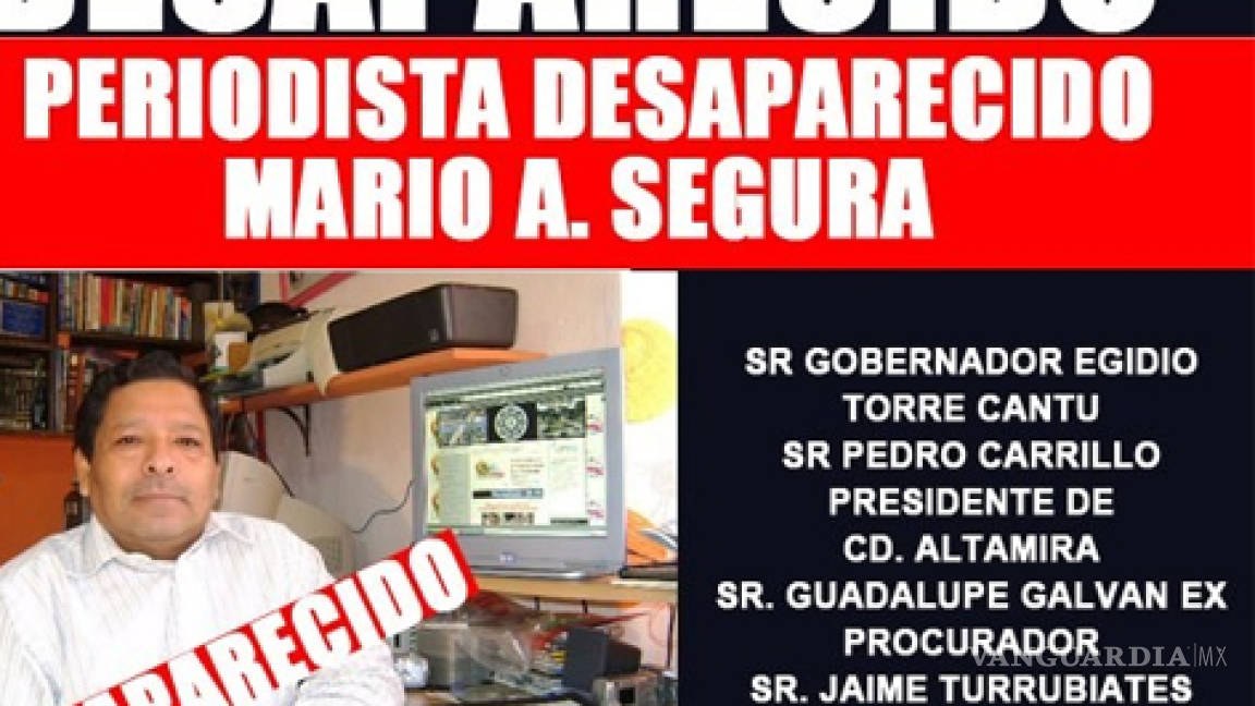 Reportan desaparecido al periodista Mario Segura en Tamaulipas