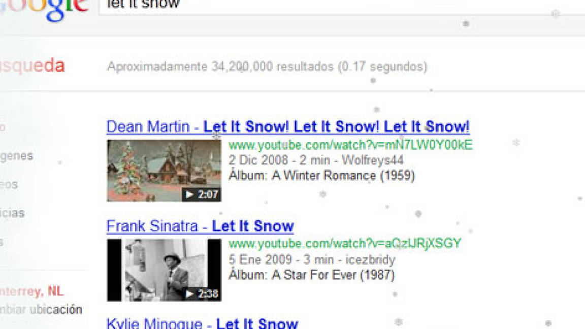 Google se cubre de nieve esta Navidad