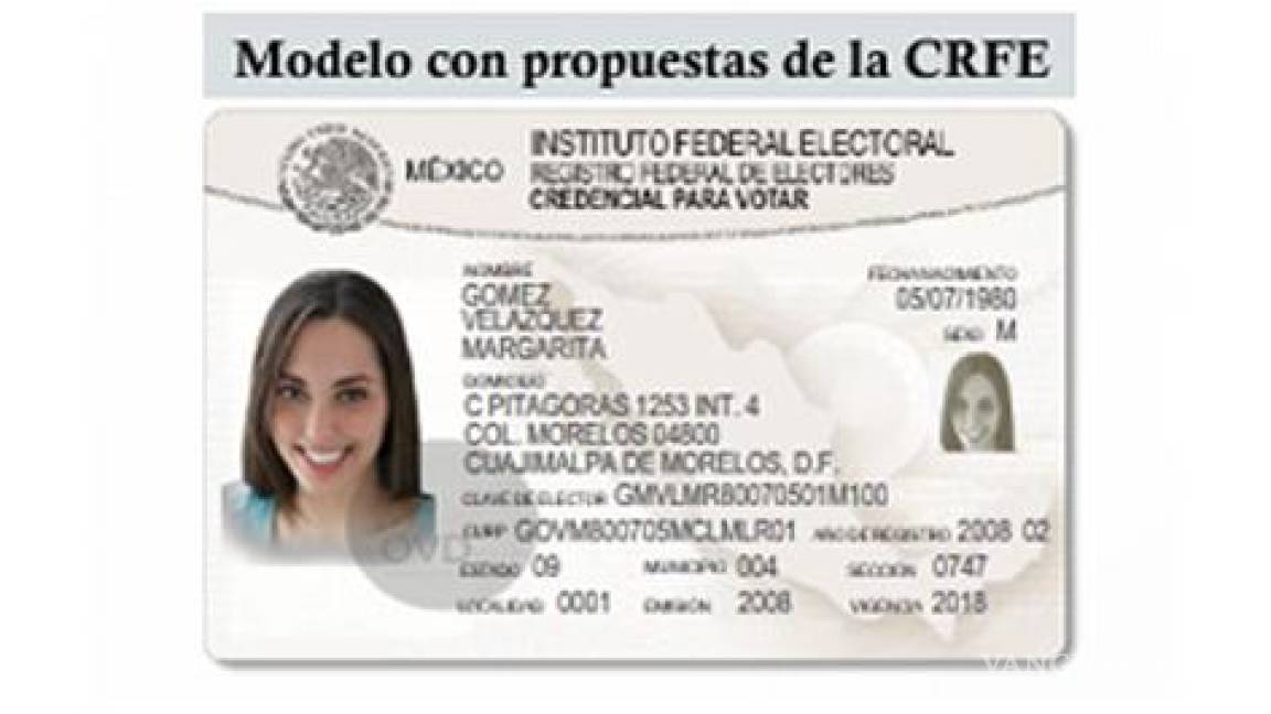 Conoce cómo será la nueva credencial de elector