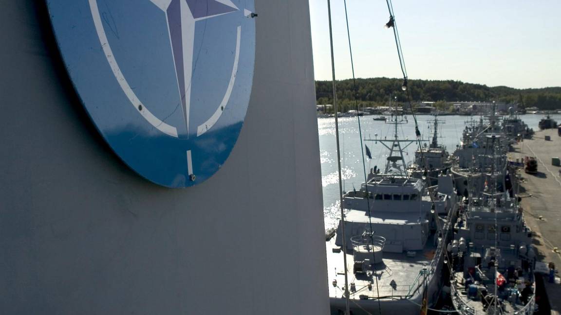 $!Buques de contramedidas navales de la OTAN atracan en Turku, Finlandia, durante el ejercicio militar internacional el 29 de agosto de 2014.