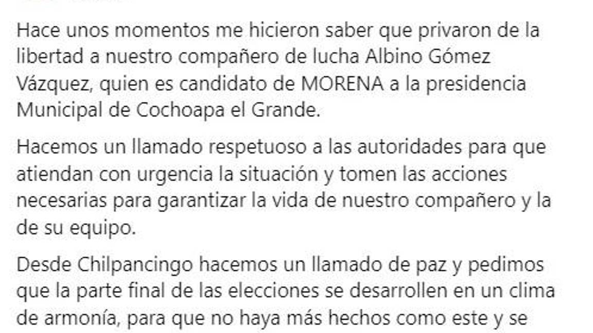 $!Encuentran con vida a candidato de Morena que sufrió ataque en Guerrero