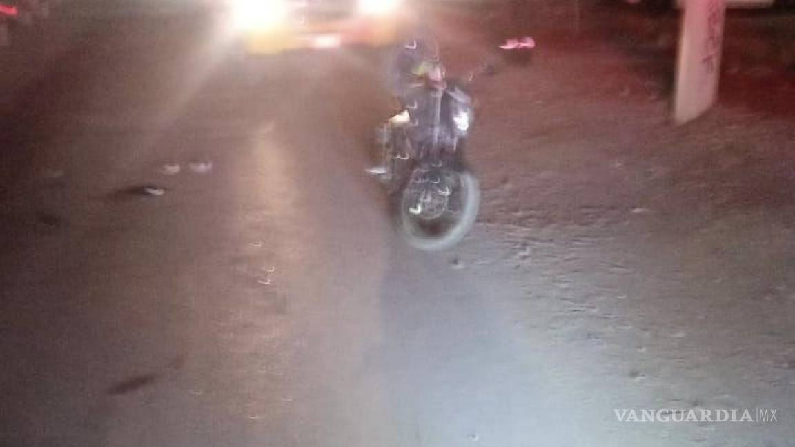 Motociclista se cercena la pierna en Ramos; lo atienden bomberos