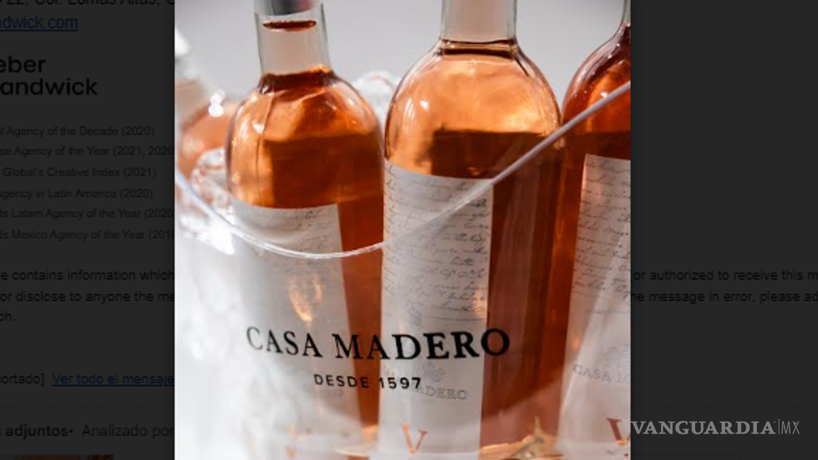 $!El nuevo vino espumoso Casa Madero fue creado para esta ceremonia especial.