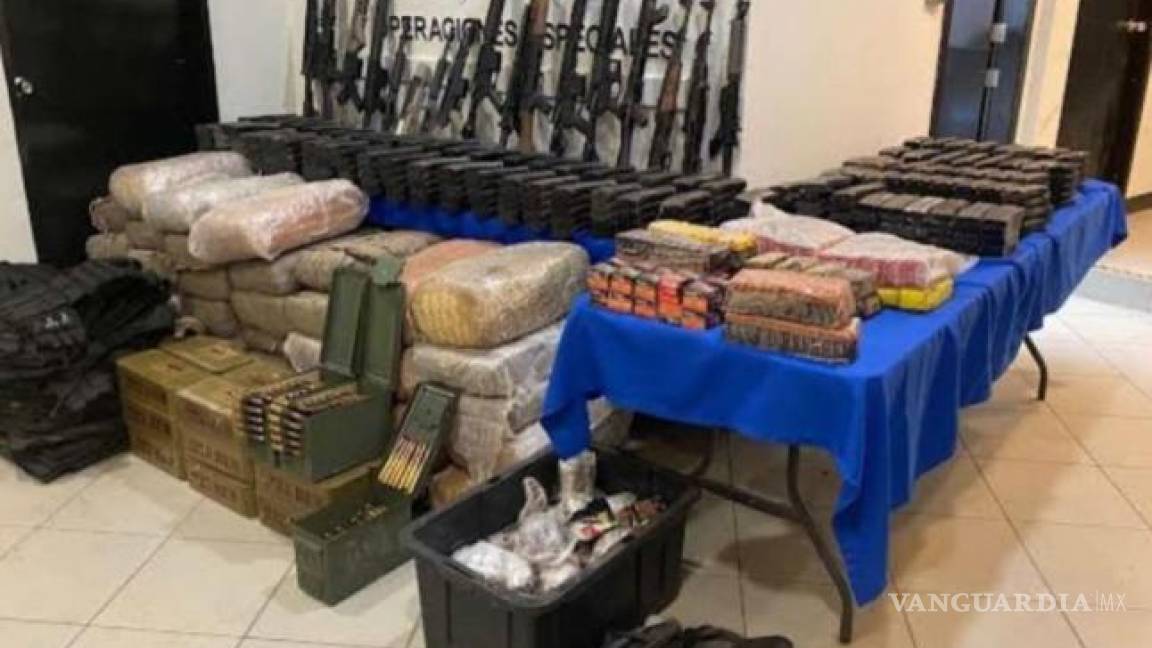 Detienen a policías al servicio del narco en Tamaulipas; aseguran armas, droga y vehículos