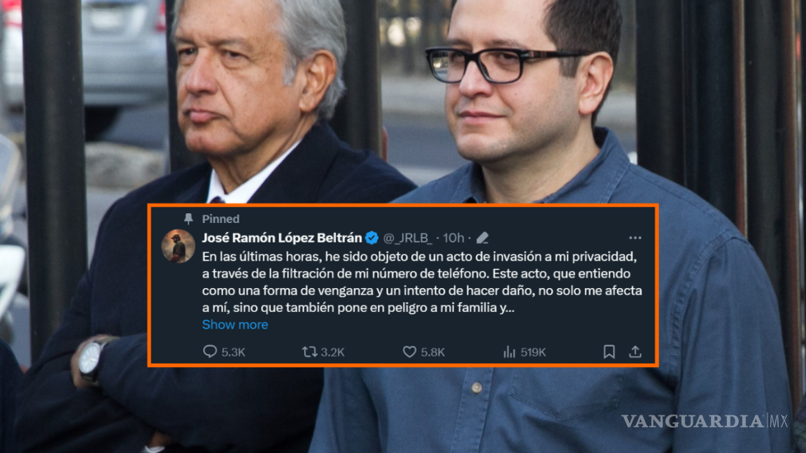Filtran el teléfono de José Ramón López Beltrán, hijo de AMLO; denuncia invasión de su privacidad y justifica la filtración del número de la periodista de NYT