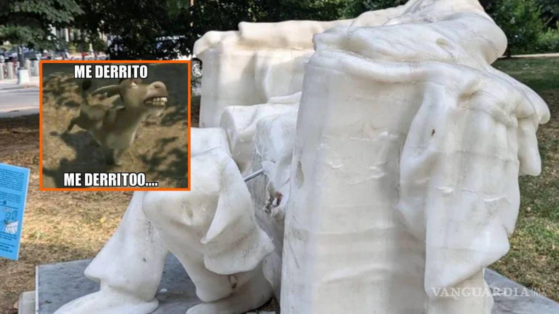 ¡Calor extremo derrite a Abraham Lincoln! Estatua de cera sufre ante altas temperaturas en Washington