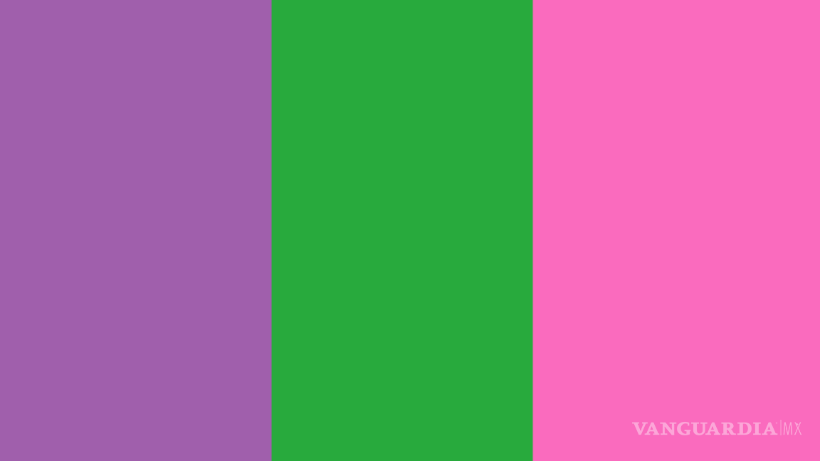 ¿Qué significan los colores morado, verde y rosa de la bandera del movimiento feminista?