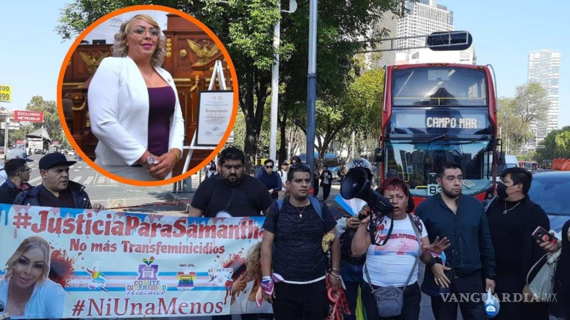 ‘México transfóbico’: protesta en Palacio Nacional, tras asesinato de Samantha Gómez, activista LGBTIQ+