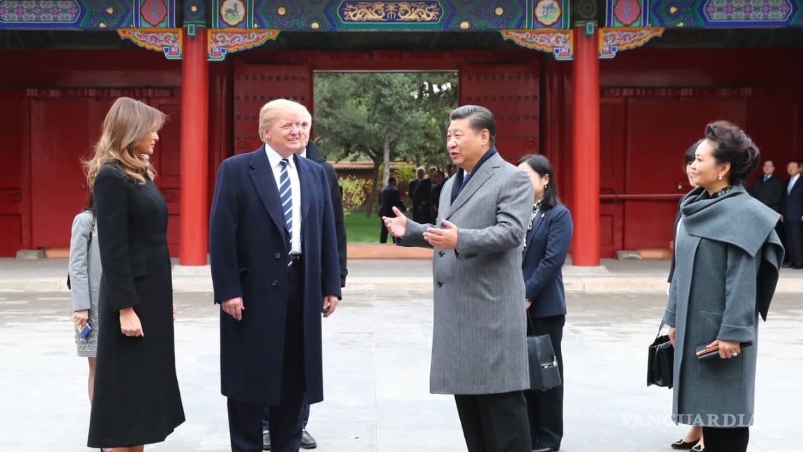 $!Xi Jinping y Trump visitan tres salones principales del Museo del Palacio en China