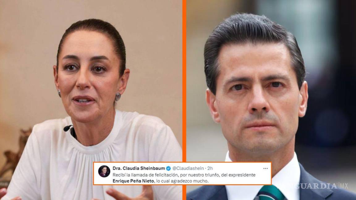 Enrique Peña Nieto, expresidente de México, felicita a Claudia Sheinbaum por su victoria en las elecciones