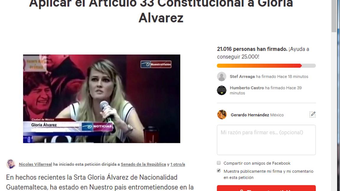$!Gloria Álvarez contesta a quienes piden su expulsión de México