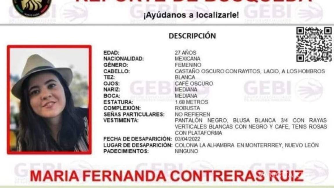 $!Buscan a María Fernanda Contreras Ruis, viajó a Nuevo León